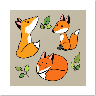 Cute foxes Posters and Art